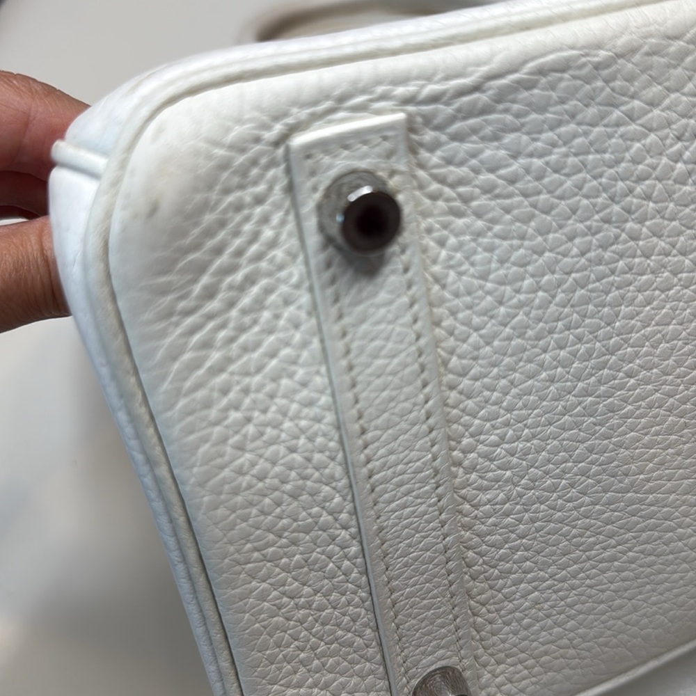 Hermès Birkin 30 in White Clemence Leather w/ Palladium hardware - Picture 16 of 17